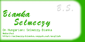 bianka selmeczy business card